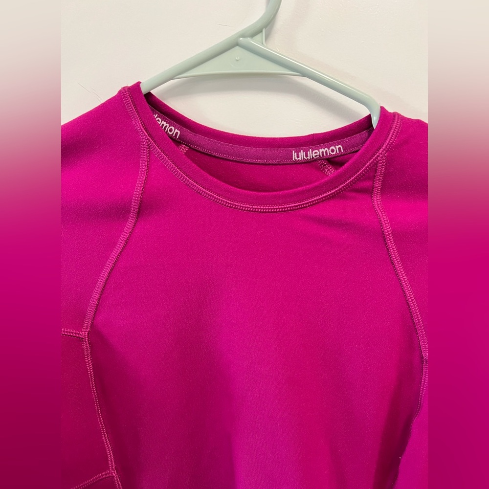 Lululemon Runderful Long Sleeve Deep Fuschia 2 - Picture 9 of 11